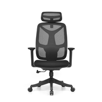 Chaise de bureau pivotante à dossier haut avec support lombaire 2D en mousse moulée par injection, fabriquée à Foshan