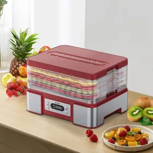 Mini secador de frutas para el hogar, deshidratador de alimentos, venta de fábrica, varias bandejas electrónicas ampliamente utilizadas, 5 bandejas, 220V/50Hz, alimentos secos