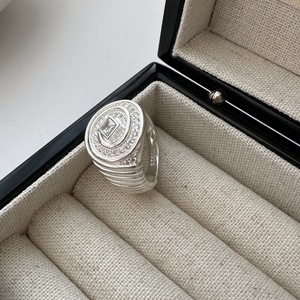 Anillo de diseño de nicho Retro de plata de ley S925 estilo coreano anillo de circón Simple de moda joyería fina al por mayor - Product Image 3