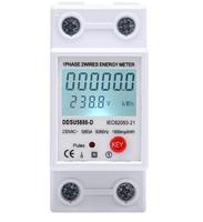 Meter Energi Digital Rumah Tangga Multifungsi Seri DDSU 2P, Dapat Direset, Tipe DIN Rail, 220V Fase Tunggal Kelas 1