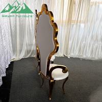 Silla de Sofá Barroca con Respaldo Festoneado para Alquiler Comercial al por Mayor, Ideal para Salones de Banquetes