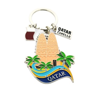 Llavero de Recuerdo Turístico de Qatar con Camello y Palmera, Regalo Promocional del País - Product Image 3