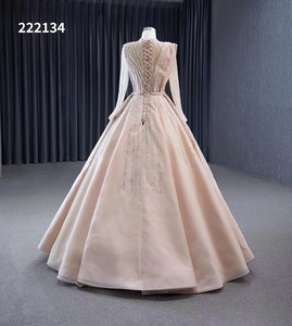 Feishiluo müslüman akşam balo Ballgown kız için yüksek boyun moda abiye giyim elbiseler - Product Image 5
