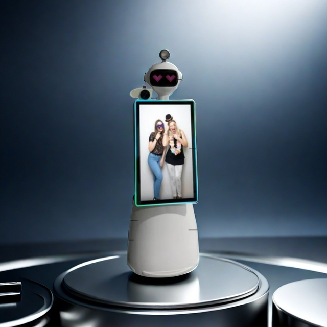 2025 Fashion Popular Robotic Kit Wireless Automatic Rotating Selfie Robot Roamer Photo Booth Compatible with Smartphones Cameras
