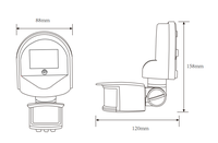Détecteur automatique de mouvement PIR intelligent PDLUX PD-PIR107-Z avec réglage de 10 secondes à 12 minutes, capteur IR pour détection humaine