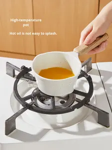 Utensilios de cocina antiadherentes de mármol <span class=keywords><strong>Carote</strong></span> de salpicaduras de aceite Mini sartén para huevos antiadherente aceite caliente que vierte llovizna olla pequeña - Product Image 4