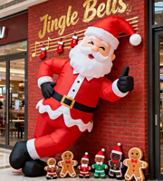 Père Noël gonflable durable et imperméable de 8 à 10 pieds pour diffuser le bonheur de Noël lors des fêtes de fin d'année
