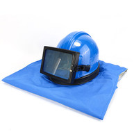 Casque de protection ETRUST prêt à être expédié avec cape pour le sablage aux températures extrêmes 39x27x25cm