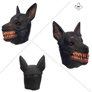 Máscara de Cabeza de Perro Zombi Aterrador al por Mayor, Accesorios de Disfraz de Terror, Cabeza de Animal Realista, Máscaras de Fiesta de Disfraces de Halloween - Product Image 2