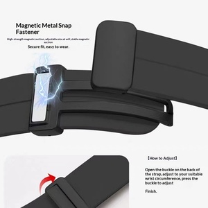 Bracelet en silicone à boucle magnétique pliable pour Watch S4/S1 <span class=keywords><strong>2</strong></span>/3, 22 mm - Product Image 3
