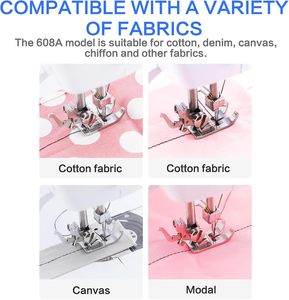 Newly Upgraded <b>Single</b> Needle Domestic Overlock Sewing Machine Mini Household Portable 608 Sewing Machine - Product Image 3
