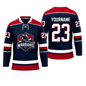 Jersey Profesional de Hockey sobre Hielo, Uniforme de Equipo Personalizado, Camiseta de Hockey Transpirable de Secado Rápido, Fábrica OEM, Logotipo, Nombre y Número Personalizados - Product Image 1