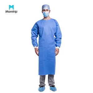 Non Allergic Waterproof Protection Isolation Non Woven Surgical Protective Breathable Disposable Long Sleeve Dental Gown