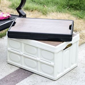 Échantillon gratuit de boîte de rangement pliable en bois pour l'extérieur, avec couvercle épaissi, pour le camping - Product Image 4
