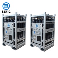Bouteilles de gaz certifiées DOT TPED 4*4 16 bouteilles de stockage industriel en métal support de bouteilles de gaz oxygène hydrogène azote