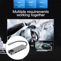 Adaptateur USB 3.0 Type C Gigabit 5 en 1 Focuses, Hub 5 ports PD, Ethernet RJ45 LAN 10/100 Mbps, accessoire informatique filaire