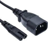 Câble adaptateur de prise secteur standard moulé IEC 320 C14 vers C7, cordon d'alimentation, rallonge, cordon d'alimentation pour imprimante, moniteur