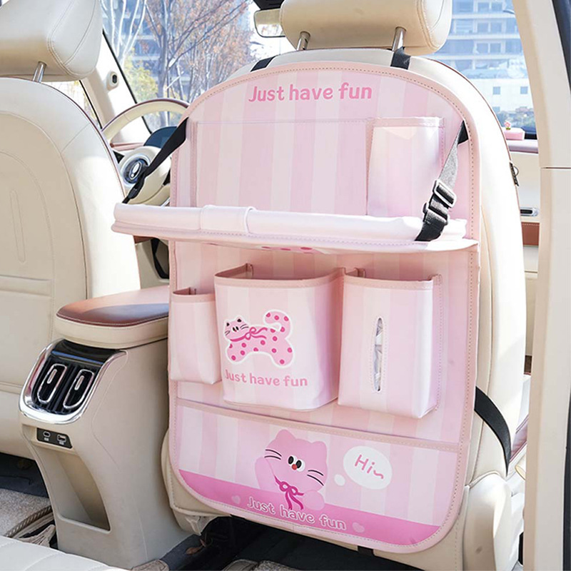 Bolsa de almacenamiento para gatos rosa con lunares, estilo Z (versión mejorada para mesa)