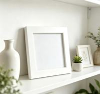 Cadre photo carré miniature 10*10cm, décoration de table, cadre en bois simple, tête de lit de chambre, cadre photo créatif