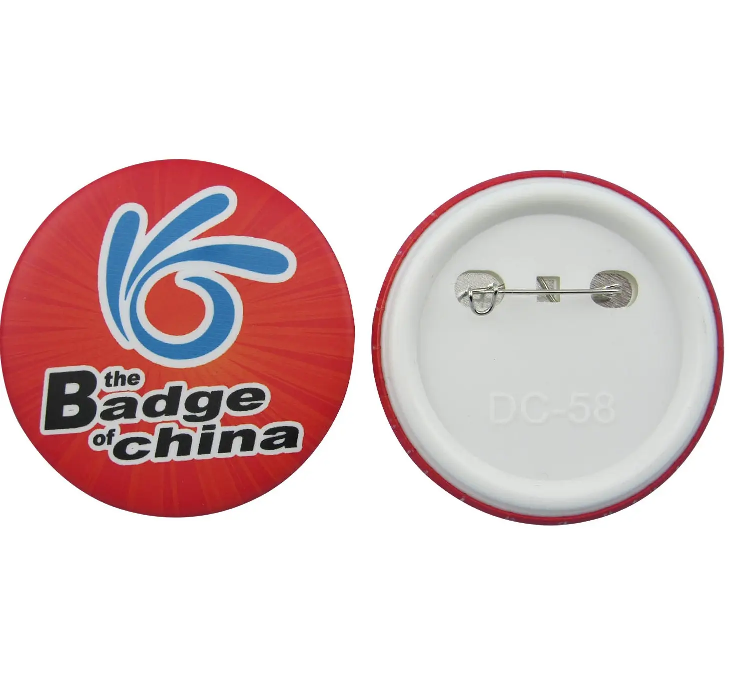 Distintivo personalizzato con bottone in latta di alta qualità con logo personalizzato