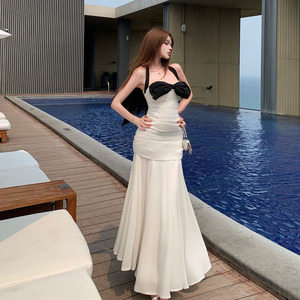 <span class=keywords><strong>Abito</strong></span> a sirena senza spalline da donna con decorazione a fiocco <span class=keywords><strong>grande</strong></span> per feste estive in spiaggia - Product Image 4