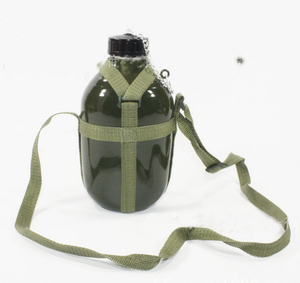 DF Outdoor Humting Camping Adventure 1.3L US Camping Aluminium <b>Water</b> <b>Bottle</b> Canteen with Canvas Pouch or with <b>Straps</b> - Product Image 6
