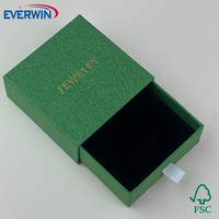 Boîte à bijoux en papier biodégradable personnalisée Everwin, emballage cadeau haut de gamme avec logo en estampage à chaud