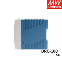 Chargeur de batterie industriel Mean Well 100W avec fonction UPS (DRC-100A/DRC-100B) Entrée 90-264VAC, efficacité 89%, sortie 13.8V/27.6V