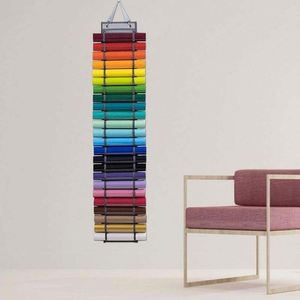 Roll Holder With 60 Compartments and Keeper With Door <b>Hooks</b> and Strap Clear Vinyl Organizer Holder Wall Mount for Home Craft - Product Image 2