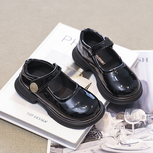 รองเท้าหนังเด็กผู้หญิงปี 2025 สีดำ สไตล์นักเรียน แบบเจ้าหญิง แมรี่เจน ติดตีนตุ๊กแก เหมาะสำหรับฤดูใบไม้ผลิและฤดูใบไม้ร่วง - Product Image 6