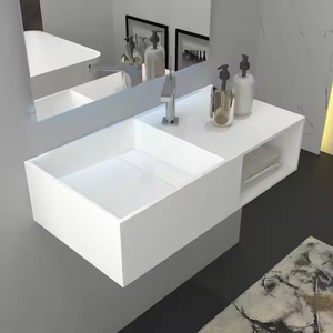 <span class=keywords><strong>Lavabo</strong></span> de <span class=keywords><strong>baño</strong></span> moderno con losa de roca integrada Gabinete de <span class=keywords><strong>baño</strong></span> y <span class=keywords><strong>lavabo</strong></span> - Product Image 5