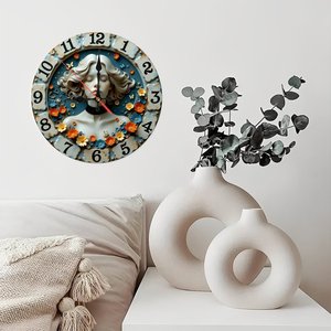 <span class=keywords><strong>Horloge</strong></span> murale en bois de 10 pouces en forme de table de billard avec des chiffres de boules colorées - Product Image 4