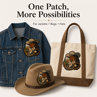 Toppa Ricamata Personalizzata Stile Western Cowgirl per Giacche, Borse, Cappelli, Fornitore di Articoli da Regalo e Moda Femminile per Ordini all'Ingrosso
