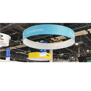 Hộp Đèn Led Hình Tròn Quảng Cáo Bằng Vải Căng Bằng Ống Nhôm Biểu Ngữ Treo Trần Cho Triển Lãm Thương Mại - Product Image 5
