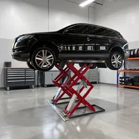 Elevador de Tijera para Autos de Alta Precisión, Original, Pequeño, Portátil, Hidráulico, Estacionario