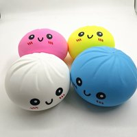 Jouet anti-stress géant 15 cm en TPR, en forme de boulette scintillante (Baozi), balle sensorielle à presser, unisexe, 14 designs pour filles