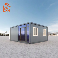 Serres préfabriquées en conteneurs plats, maisons en verre avec salle de bain et cuisine, 1 ou 2 chambres, maisons portables prêtes à l'emploi et économiques