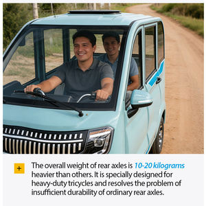 Moto électrique <span class=keywords><strong>4</strong></span> portes Tuktuk Corps fermé 3 passagers Certifié Dot Passager Commute Cargo Delivery E-Tricycle Abrité - Product Image 5