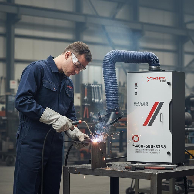 Portable Manual Cleaning Single Double Arm Welding Fume Extractor for Auto Manufacturing and Repair Workshop