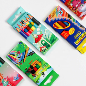 Conjunto de Lápis de Cor HB de 3,5 Polegadas, Mini Kit de Pintura, 6 Cores, Presente de Desenho Artístico para Estudantes e Crianças, Materiais Escolares - Product Image 1