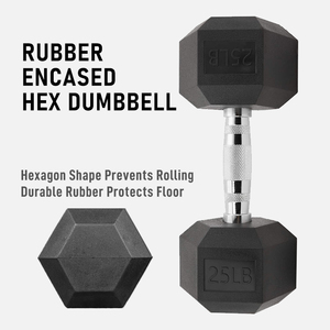 Bộ Quả Tạ Lục Giác Không Trọng Lượng Tập Gym Chất Lượng Cao Bằng Cao Su Màu Đen Tập Thể Dục - Product Image 3