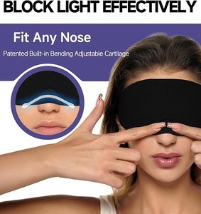 Masque de sommeil fait main avec finition de couture soignée, ajustement ergonomique, stock disponible, directement de l'usine - Product Image 4