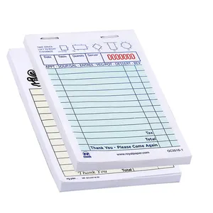 Personnalisé haute qualité impression papier NCR papier de bureau réception livre papier sans carbone restaurant carnet de reçus