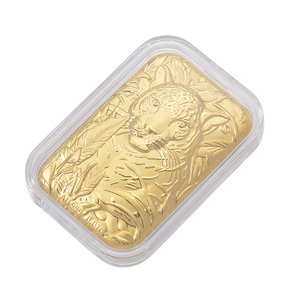 Hot bán tùy chỉnh Vàng Vàng Regal Tiger Emboss Tấm 10mg Vàng - Product Image 2