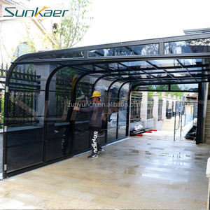 Couverture de <span class=keywords><strong>piscine</strong></span> en polycarbonate rétractable extérieure personnalisée à <span class=keywords><strong>prix</strong></span> d'usine couverture de patio rétractable à charge de neige élevée - Product Image 2