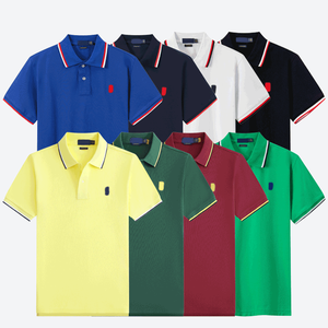 Camiseta Polo de Lujo de Algodón para <span class=keywords><strong>Hombre</strong></span>, Estilo Casual, Bordada, de Verano, con Diseño de Caballo, Marca Ralphes, Manga Corta, para Golf - Product Image 1
