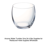 Vaso para Agua Arcoroc de 34 cl, Altura 8.5 cm, Diámetro 8.3 cm