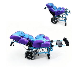 Silla de Ruedas Pediátrica Manual para Niños con Discapacidad, Silla de Ruedas Reclinable y Ajustable para Todo Terreno, para Parálisis Cerebral y Necesidades Especiales - Product Image 1