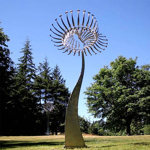 Machine à mouvement <span class=keywords><strong>perpétuelle</strong></span> en acier inoxydable, éclairage LED d'extérieur, personnalisé, pour décoration carrée de parc - Product Image 3