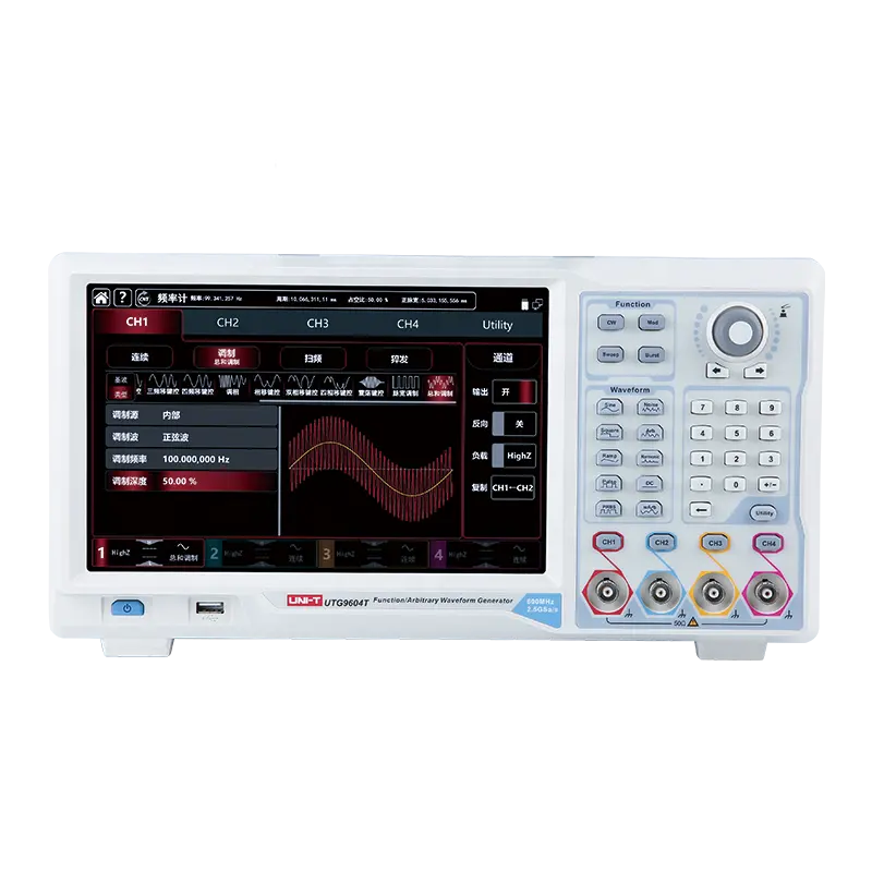 UNI-T UTG9604T fonksiyonu keyfi dalga biçimi jeneratörü sinyal kaynağı 4 kanal 600MHz 16bit frekans ölçer 2.5GSa/s